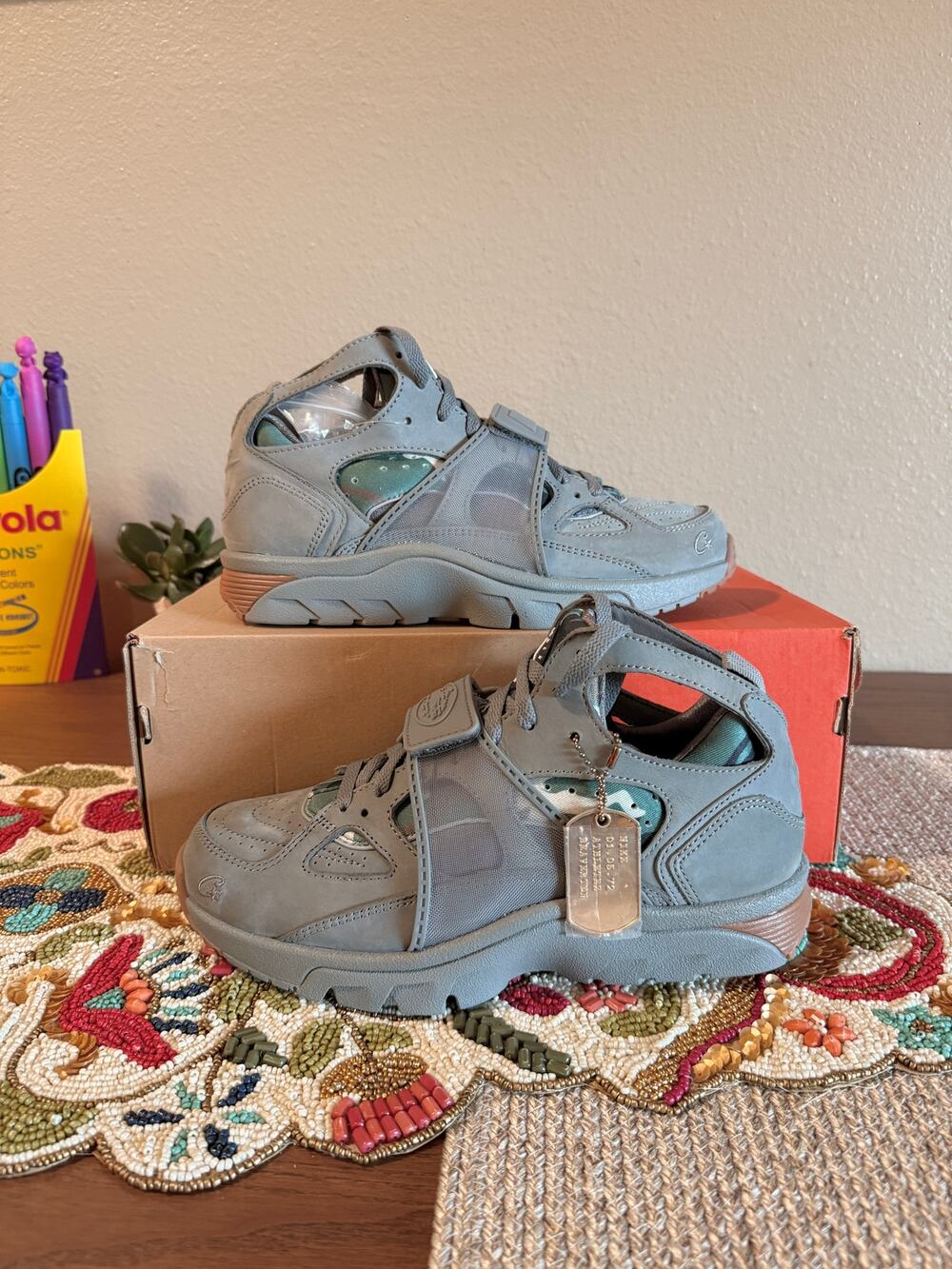 Nike Air Trainer Huarache Corteiz Gully Flat Pewter Grey Camo Air Max FQ8793 001